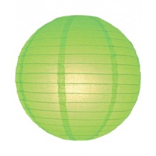 8" Paper Lantern Lime Regular Wire